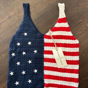Moon & Madison Patriotic Knit Tank